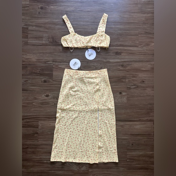 Princess Polly yellow Lily skirt matching set - Picture 8 of 8